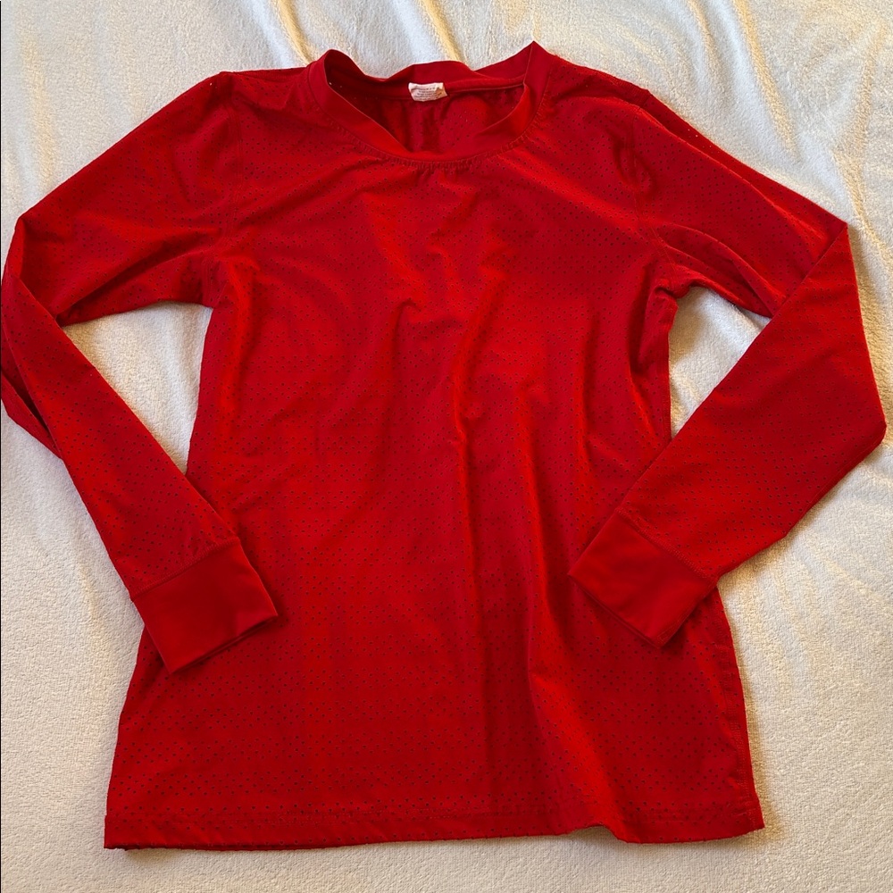 ZYIA Active Red Perforated Top